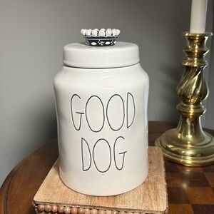 Rae Dunn dog treat jar
